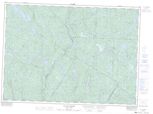 Lac Du Pinceau Topographic Paper Map 031K05 at 1:50,000 scale
