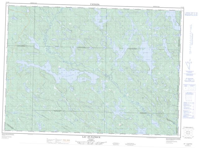 Lac St-Patrice Topographic Paper Map 031K06 at 1:50,000 scale