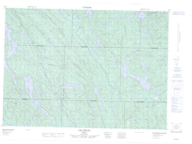 Lac Duval Topographic Paper Map 031K07 at 1:50,000 scale
