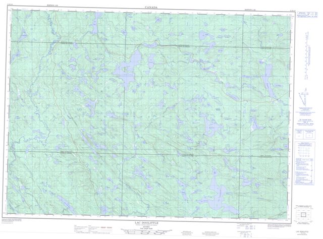 Lac Doolittle Topographic Paper Map 031K10 at 1:50,000 scale