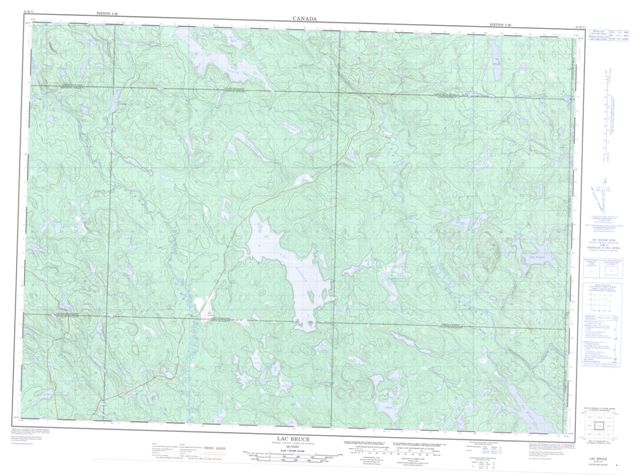 Lac Bruce Topographic Paper Map 031K11 at 1:50,000 scale