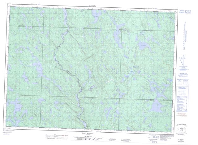 Lac Russell Topographic Paper Map 031K12 at 1:50,000 scale