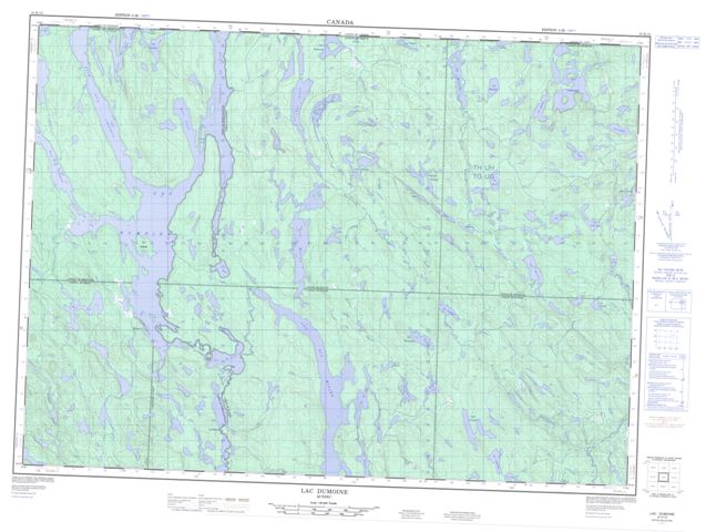 Lac Dumoine Topographic Paper Map 031K13 at 1:50,000 scale