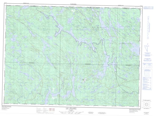 Lac Delahey Topographic Paper Map 031K15 at 1:50,000 scale