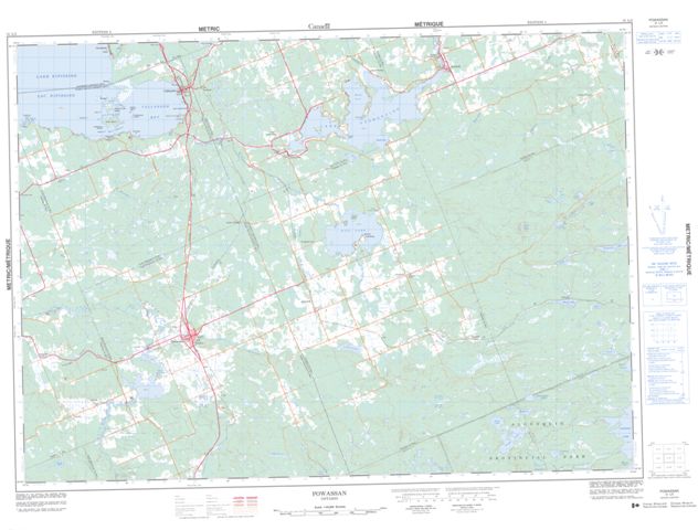 Powassan Topographic Paper Map 031L03 at 1:50,000 scale