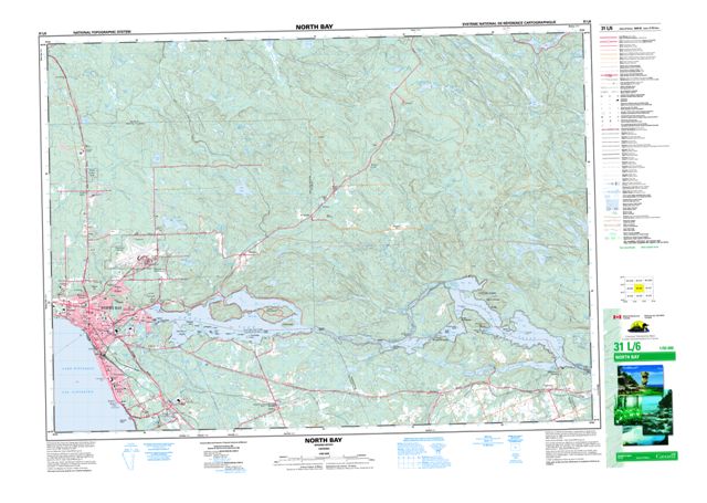 North Bay Topographic Paper Map 031L06 at 1:50,000 scale