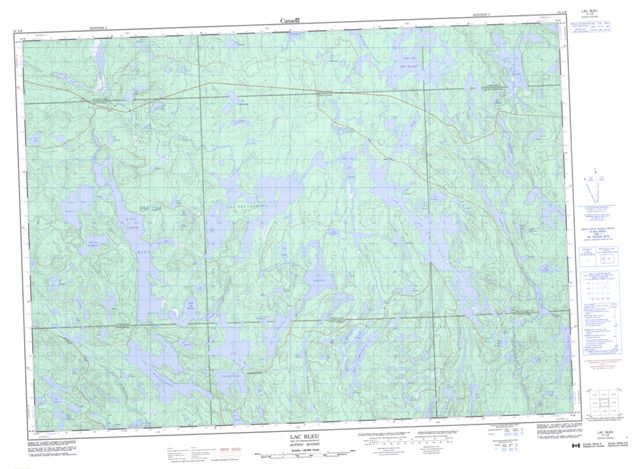 Lac Bleu Topographic Paper Map 031L09 at 1:50,000 scale