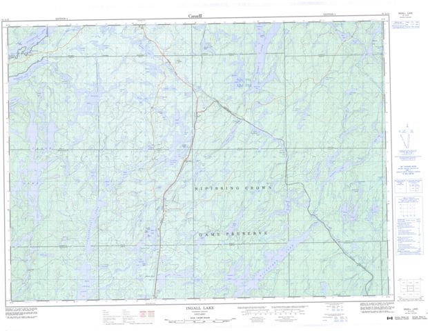 Ingall Lake Topographic Paper Map 031L13 at 1:50,000 scale