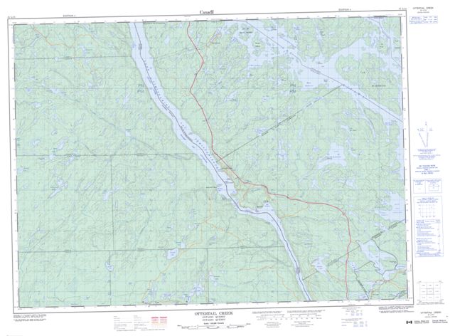 Ottertail Creek Topographic Paper Map 031L14 at 1:50,000 scale