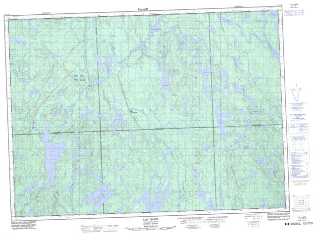 Lac Sairs Topographic Paper Map 031L16 at 1:50,000 scale