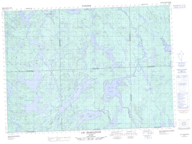 Lac Ogascanane Topographic Paper Map 031M01 at 1:50,000 scale