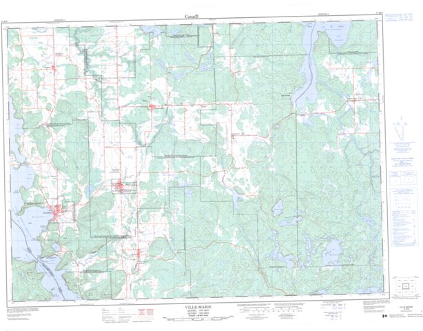 Ville-Marie Topographic Paper Map 031M06 at 1:50,000 scale