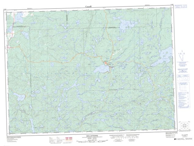 Belleterre Topographic Paper Map 031M07 at 1:50,000 scale