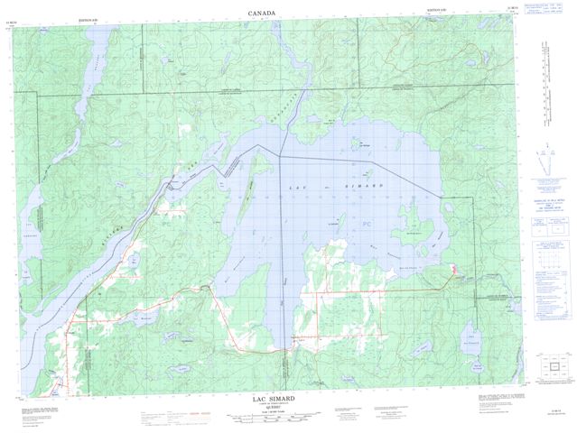 Lac Simard Topographic Paper Map 031M10 at 1:50,000 scale