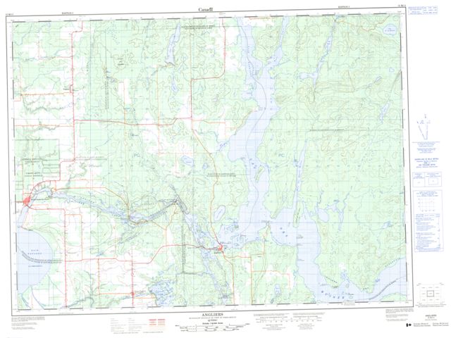 Angliers Topographic Paper Map 031M11 at 1:50,000 scale