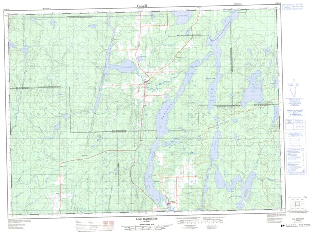 Lac Barriere Topographic Paper Map 031M14 at 1:50,000 scale