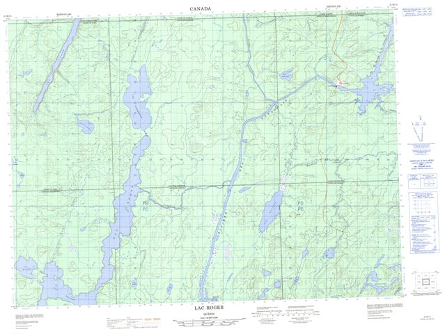 Lac Roger Topographic Paper Map 031M15 at 1:50,000 scale