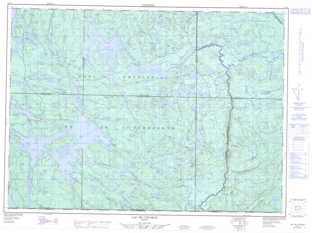 Lac De L'Ecorce Topographic Paper Map 031N01 at 1:50,000 scale