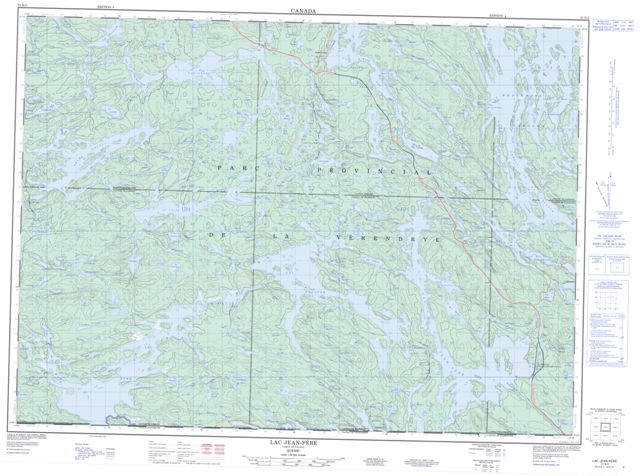 Lac Jean-Pere Topographic Paper Map 031N02 at 1:50,000 scale