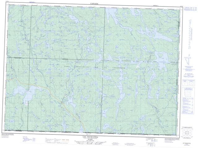 Lac Nichcotea Topographic Paper Map 031N03 at 1:50,000 scale