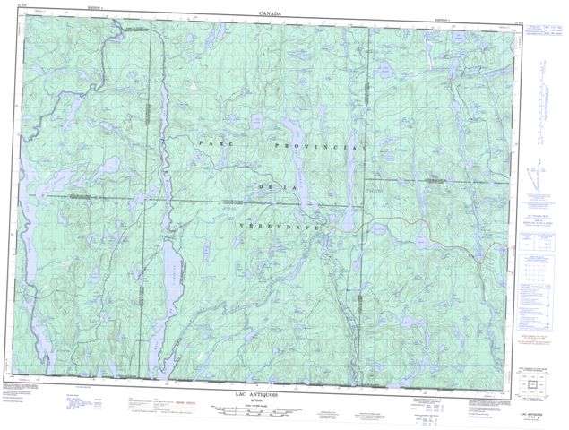 Lac Antiquois Topographic Paper Map 031N04 at 1:50,000 scale