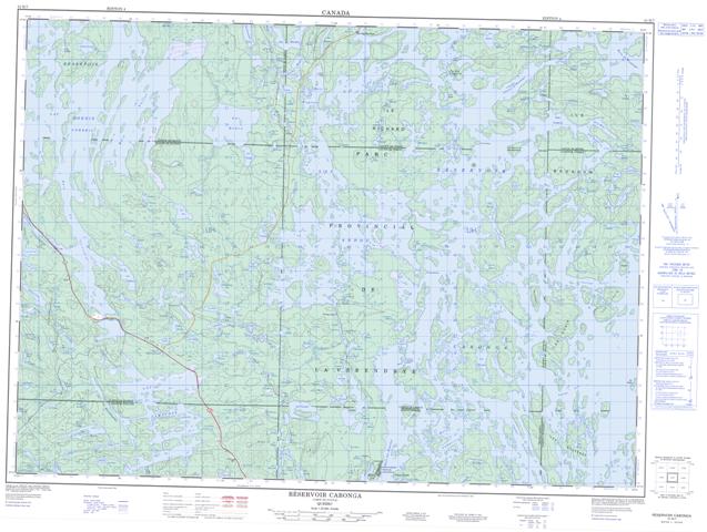 Reservoir Cabonga Topographic Paper Map 031N07 at 1:50,000 scale