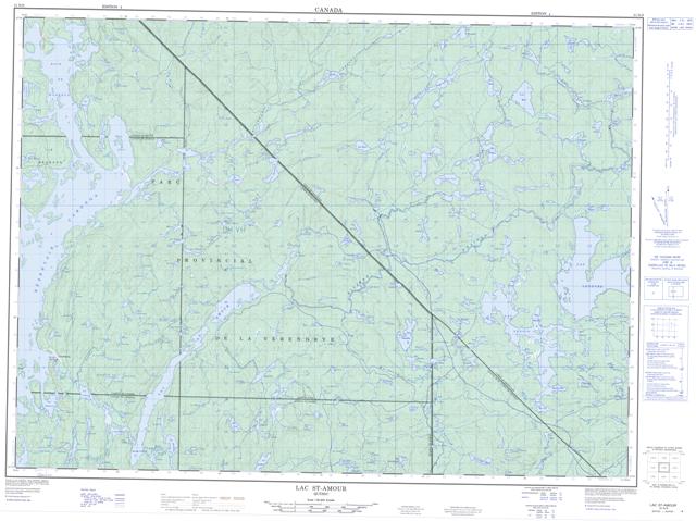 Lac St-Amour Topographic Paper Map 031N08 at 1:50,000 scale
