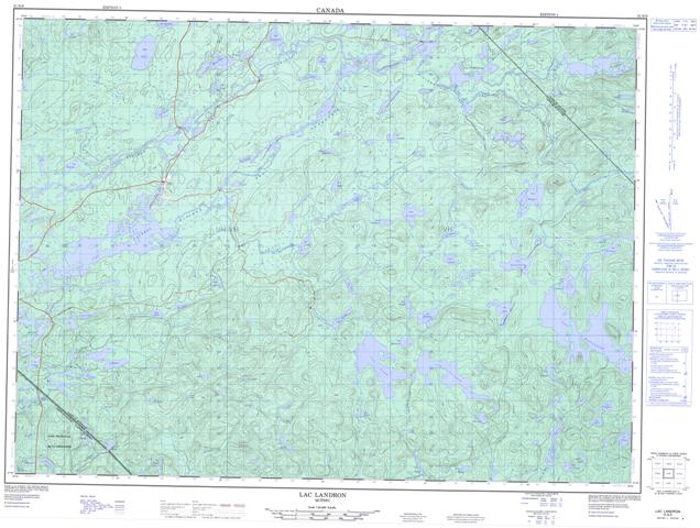 Lac Landron Topographic Paper Map 031N09 at 1:50,000 scale