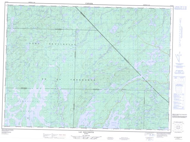 Lac Bouchette Topographic Paper Map 031N10 at 1:50,000 scale