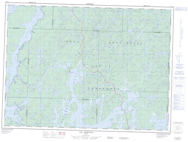 Lac Anwatan Topographic Paper Map 031N11 at 1:50,000 scale