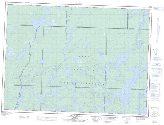 Lac Otanibi Topographic Paper Map 031N12 at 1:50,000 scale