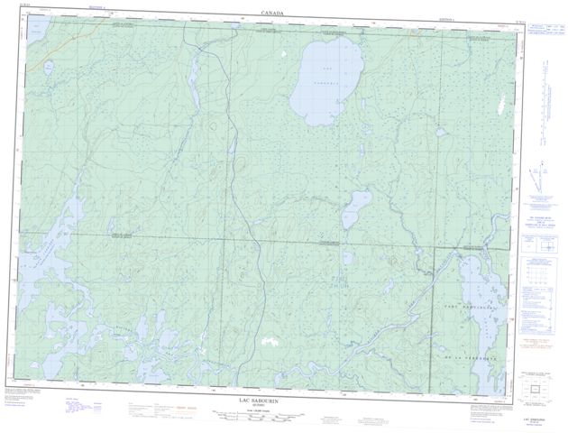 Lac Sabourin Topographic Paper Map 031N13 at 1:50,000 scale
