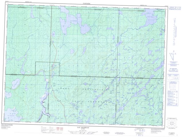 Lac Marrias Topographic Paper Map 031N14 at 1:50,000 scale