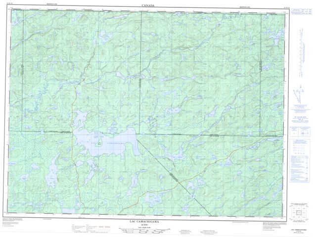 Lac Camachigama Topographic Paper Map 031N16 at 1:50,000 scale