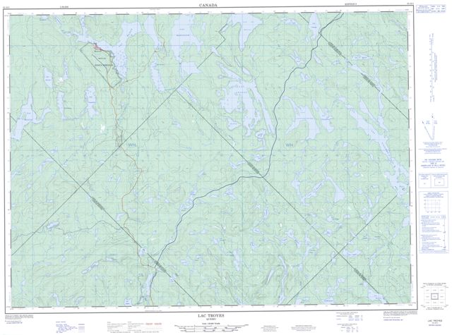 Lac Troyes Topographic Paper Map 031O01 at 1:50,000 scale