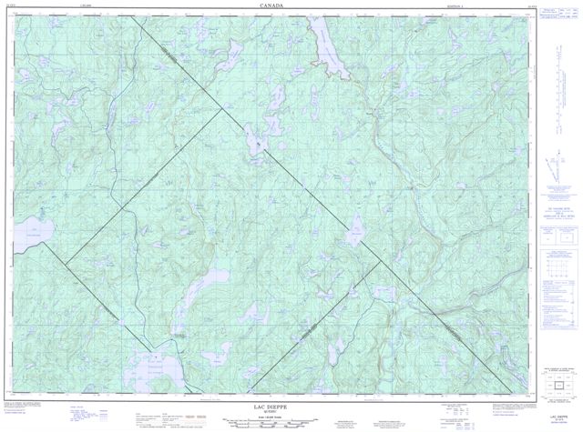Lac Dieppe Topographic Paper Map 031O03 at 1:50,000 scale