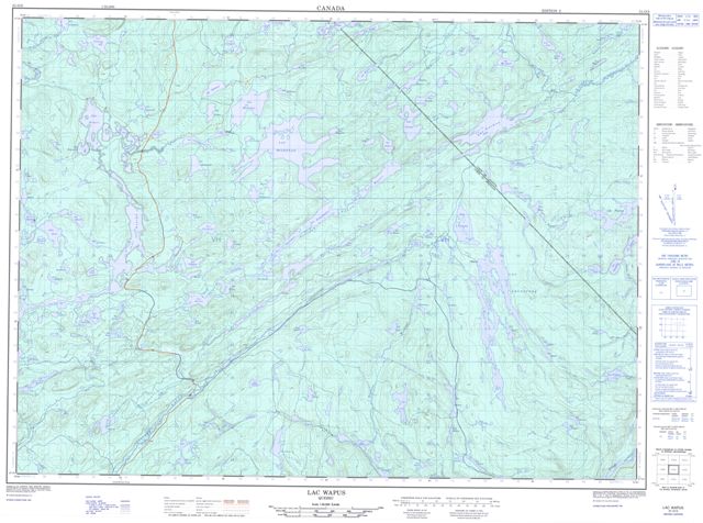 Lac Wapus Topographic Paper Map 031O05 at 1:50,000 scale