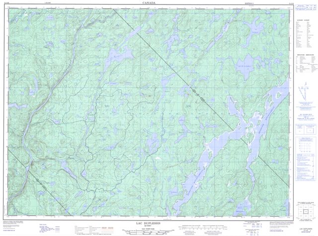 Lac Duplessis Topographic Paper Map 031O06 at 1:50,000 scale