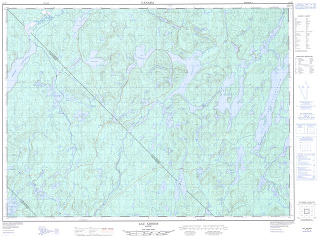 Lac Adonis Topographic Paper Map 031O07 at 1:50,000 scale