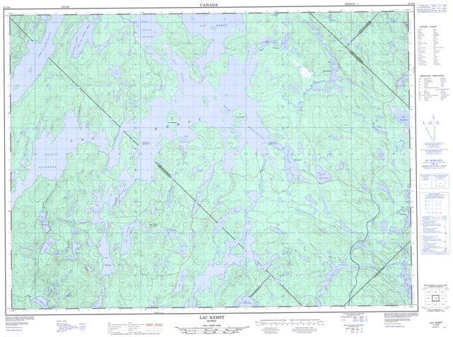 Lac Kempt Topographic Paper Map 031O08 at 1:50,000 scale