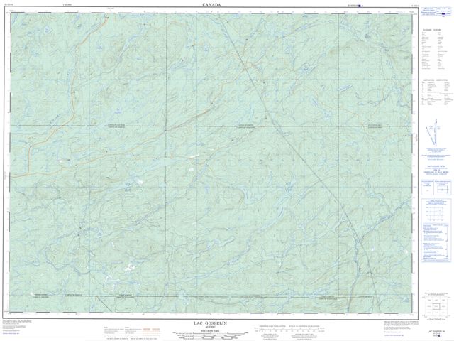 Lac Gosselin Topographic Paper Map 031O14 at 1:50,000 scale