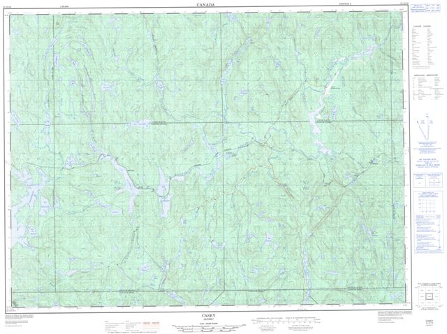 Casey Topographic Paper Map 031O16 at 1:50,000 scale