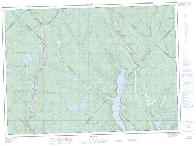 Lac-Chat Topographic Paper Map 031P02 at 1:50,000 scale