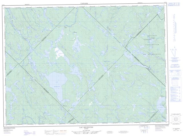 Lac Devenyns Topographic Paper Map 031P04 at 1:50,000 scale