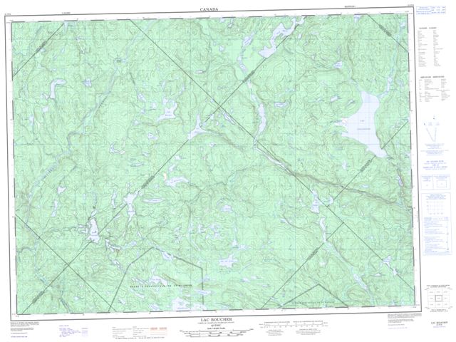 Lac Boucher Topographic Paper Map 031P06 at 1:50,000 scale
