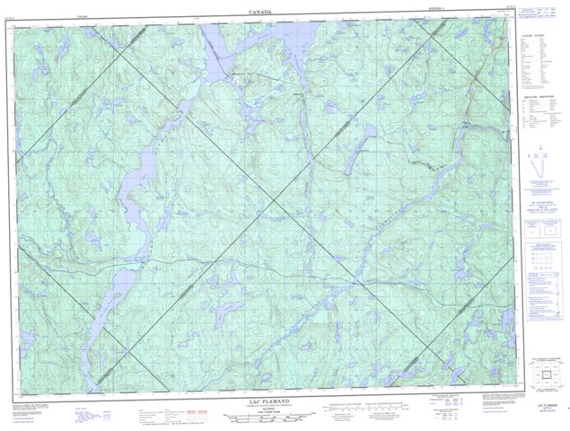 Lac Flamand Topographic Paper Map 031P11 at 1:50,000 scale