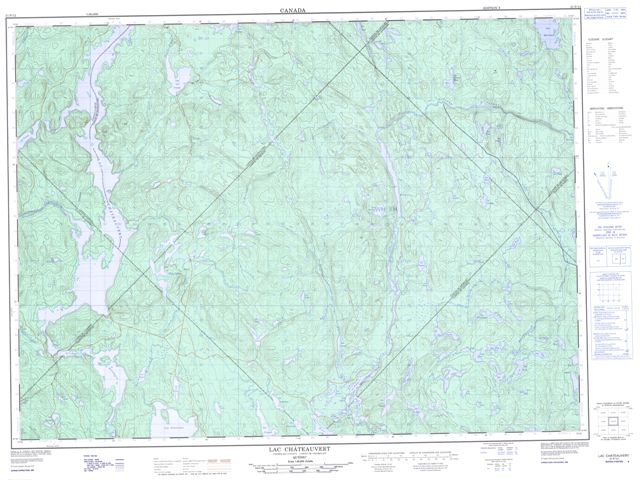 Lac Chateauvert Topographic Paper Map 031P12 at 1:50,000 scale