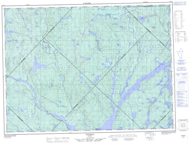 Windigo Topographic Paper Map 031P14 at 1:50,000 scale