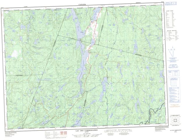 Lac Des Commissaires Topographic Paper Map 032A01 at 1:50,000 scale