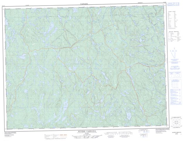 Riviere Cabeloga Topographic Paper Map 032A06 at 1:50,000 scale